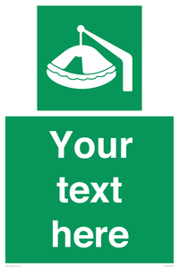 Custom sign Safe condition Davit-launched liferaft